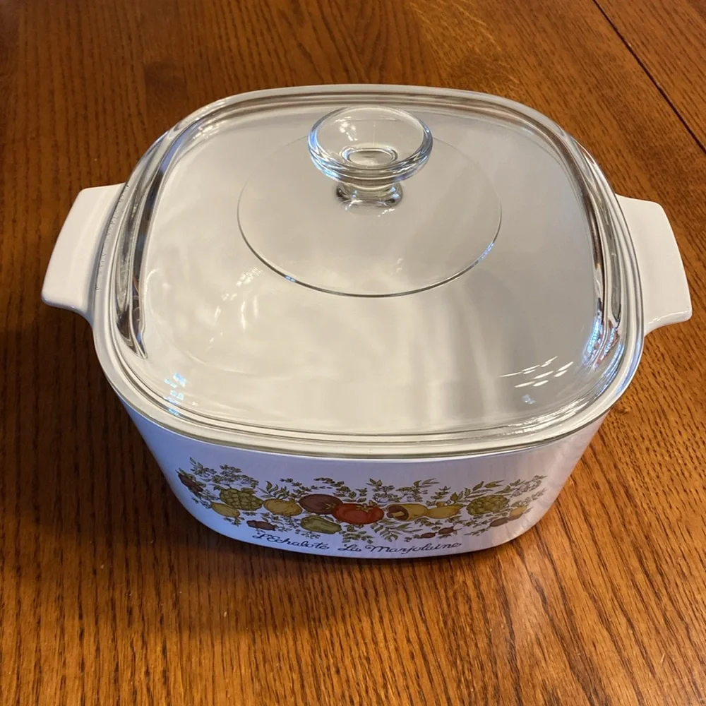 Corning Ware Spice of Life L’Echalote La Marjolaine 3 Qt. A-3-B Casserole Dish